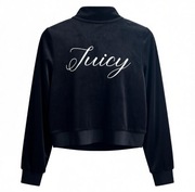 JUICY COUTURE BLUZA CZARNA DAMSKA NOWA WELUR LOGO SCRIPT ORYGINAŁ