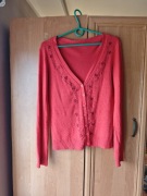 Sweter z wełny rozmiar S czerwony