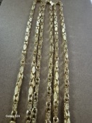 Pozłacane 14 karatowym złotem  łańcuszki srebne 925 cartier