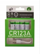 Wielokrotne baterie paluszki akumulatorki CR123A type-c ładowane kablem