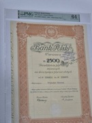 Bank Polski 2500 złotych 1934 PMG 64 b.rzadkie