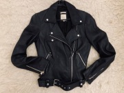 Zara ramoneska skorzana skóra naturalna xs s 