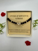 Bransoletka Onyks & Kryształ Górski 