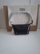 ZARA czarna torebka eko skóra nowa z metką M
