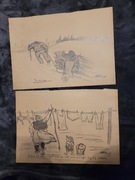 Zestaw starych szkiców 