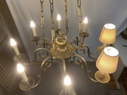 Antyczny angielski żyrandol mosiężny 