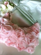 Torebka różowe tiulowe różyczki