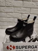 Buty unisex SUPERGA kalosze gumowce za kostkę na deszcz czarne r. 38