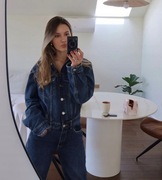 ZARA kombinezon jeansowy, granatowy / indygo, r. S