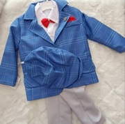 Komplet elegancki do Chrztu Świętego dla chłopca rozmiar 86