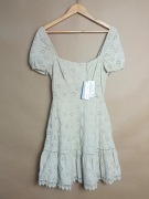 guess sukienka damska beżowa s 36 nowa luksusowa premium nude chic mini