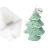 CHOINKA Bożonarodzeniowa forma silikonowa 8*6*3.7 do Świec Wosku akcesoria 