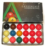 CRYSTALATE / SNOOKER & BILLIARDS / ZESTAW 18 BIL / MADE IN ENGLAND
