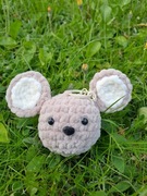 breloczek do kluczy,  zawieszka do plecaka głowa misia 