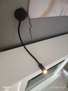 Czarny kinkiet LED z elastycznym ramieniem 