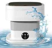 Błękitna Mini Pralka Campingowa – Lekka i Praktyczna w Podróży!