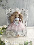 Pamiątka Chrztu Świętego Anioł Stróż w ramce 