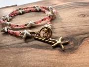 Naszyjnik wakacyjny z Jadeitem i rozgwiazdą HANDMADE