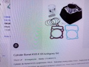 Cylinder plus tłok 150cm tuning silnika Romet k125 Zetką Barton 