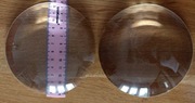 Soczewka optyczna szkło średnica 128 mm grubość 25 mm rant 4 mm