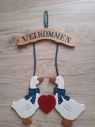 Zawieszka drewniane gąski na powitanie 