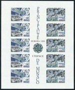 Monako 1991 - EUROPA CEPT, podróże kosmiczne,cięte