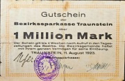 + Niemcy + Traunstein + 1.000.000  Marek + 1923 + Rzadkosc ! 