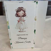 ZAPROSZENIE KOMUNIJNE DZIEWCZYNKA