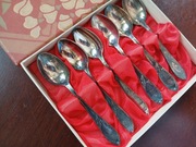 PRL Posrebrzane łyżeczki małe do mokki kawy nieużywane