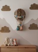 Dekoracje ścienne Montessori – Balon wiklinowy i chmury Scandi