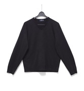 Męski Sweter Dekolt V Serek Czarny Marks & Spencer |R. L