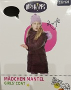 Kurtka Płaszcz Dziewczęcy Bordowy 122/128 Jesień