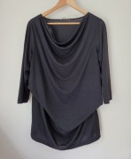 bluzka damska grafitowa szara sandwich XL 42