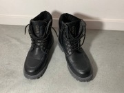 Czarne zimowe trapery ocieplane Lanetti męskie 41