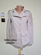 Żakiet marynarka z plisą na plecach beżowa 