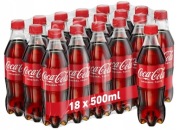 Napój gazowany Coca-Cola 500 ml  Zgrzewka 18szt    18x500ml