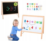 Tablica kredowa magnetyczna suchościeralna dwustronna 3+ 