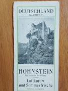 Broszura turytstyczna zamek Hohnstein Szwajcaria Saksońska ok. 1920 r