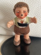 Unikat figurka plastikowa z materiałem 70-80’ Jeż Mecki