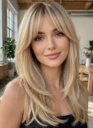 Peruka damska blond długie włosy