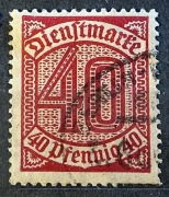 Niemcy Deutsches Reich, Znaczek służbowy z serii z 1920 roku.