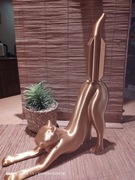 Stojak na papier toaletowy kot złoty 