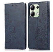 Etui Z Klapką Xiaomi Redmi Note 14 4G Granatowy Z Wzorem