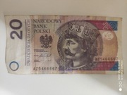  20 zł. Numer radarowy AZ 5466667