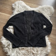 sweterek narzutka elegancki sylwester s srebrna nitka