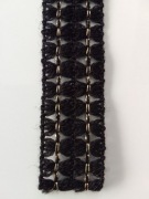 Ozdobna czarna taśma pasmanteryjna