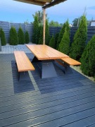 Stół tarasowy z ławkami