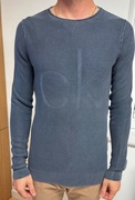 Calvin Klein sweter niebieski logo modny jesień s