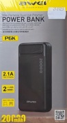 Powerbank AWEI P6K 20000MAH, czarny