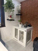 Klatka dla psa-biała w połysku